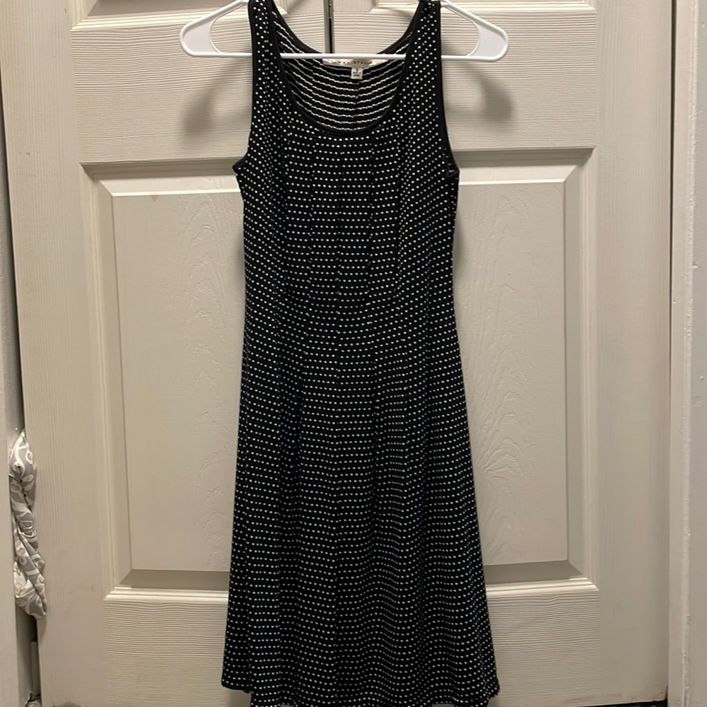 Women’s Size S black and white polka dot tank dress
